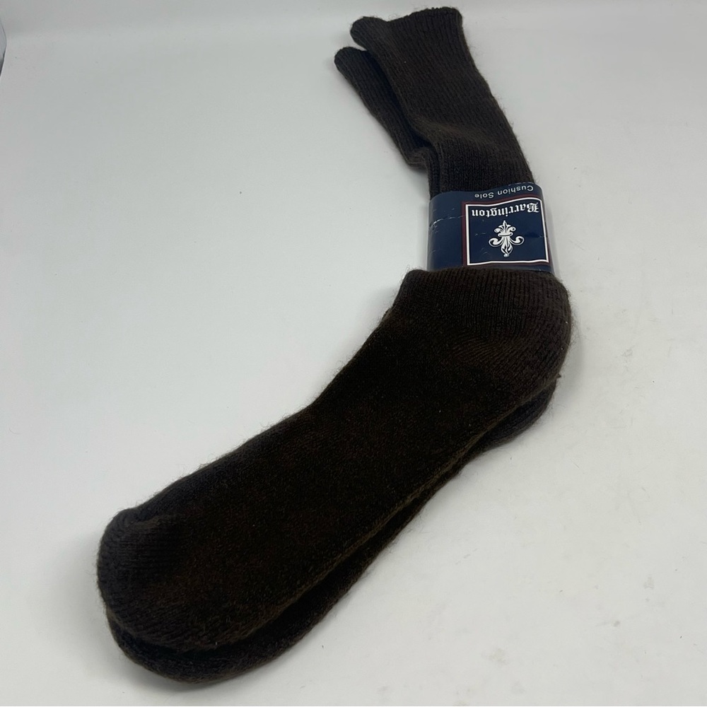 Sears Barrington Socks Brown Fits 10 - 13 Acrylic Nylon Cushioned Vintage